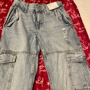 Light blue cargo jeans